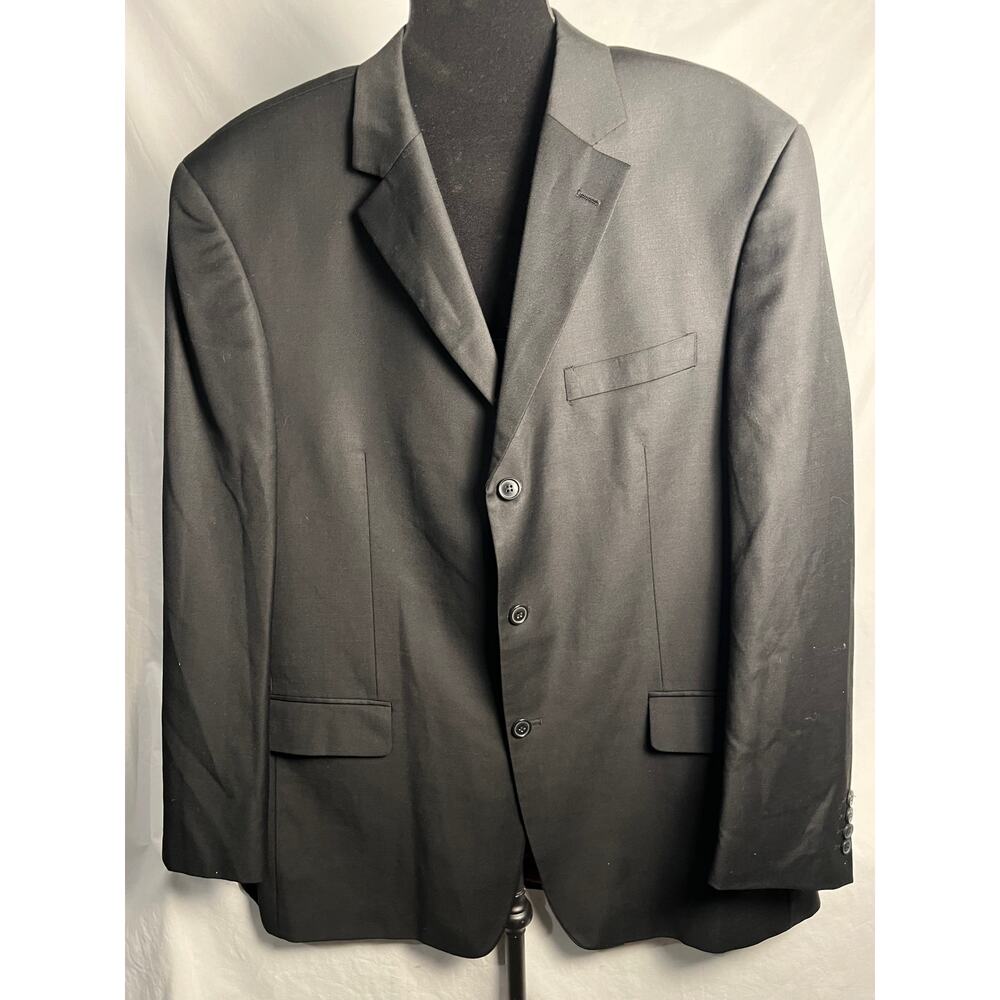 Giorgio Cosani Wool Blazer Men’s 48 Long Black Classic Suit Jacket